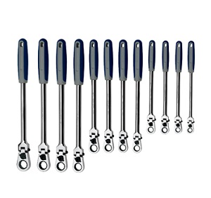 BluePoint BOERFLCG708, 8PC, Locking Flexible Head, Ratcheting Wrench Set (5/16 to 3/4)